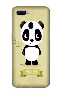 Panda Bear Mobile Back Case for Oppo F9  (Design - 317)