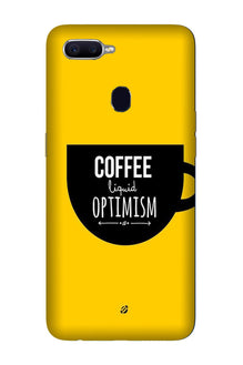 Coffee Optimism Mobile Back Case for Oppo A5s  (Design - 353)