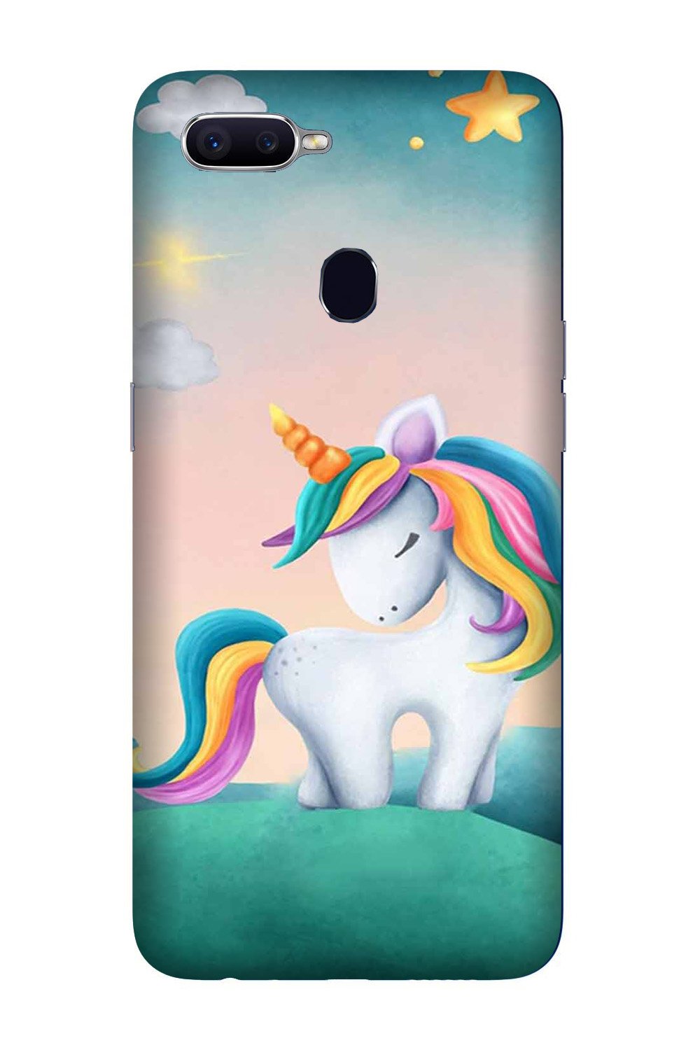 Unicorn Mobile Back Case for Oppo A7  (Design - 366)