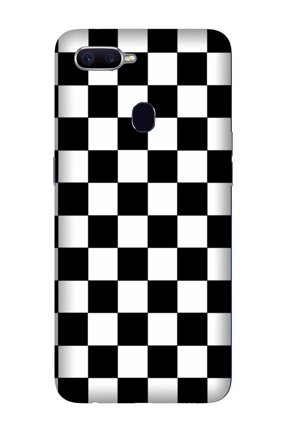 Black White Boxes Mobile Back Case for Oppo R15 Pro  (Design - 372)