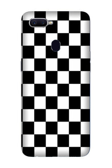 Black White Boxes Mobile Back Case for Oppo F9  (Design - 372)