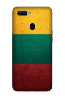 Color Pattern Mobile Back Case for Oppo F9  (Design - 374)