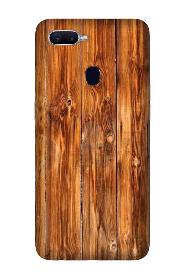 Wooden Texture Mobile Back Case for Oppo A5s  (Design - 376)