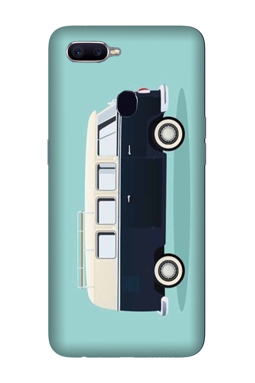 Travel Bus Mobile Back Case for Oppo A7  (Design - 379)