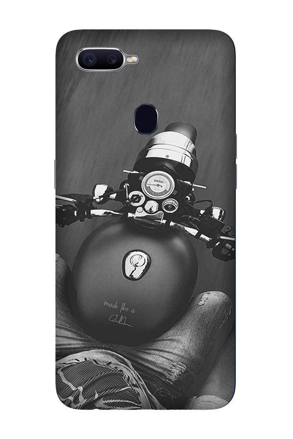 Royal Enfield Mobile Back Case for Oppo A7  (Design - 382)