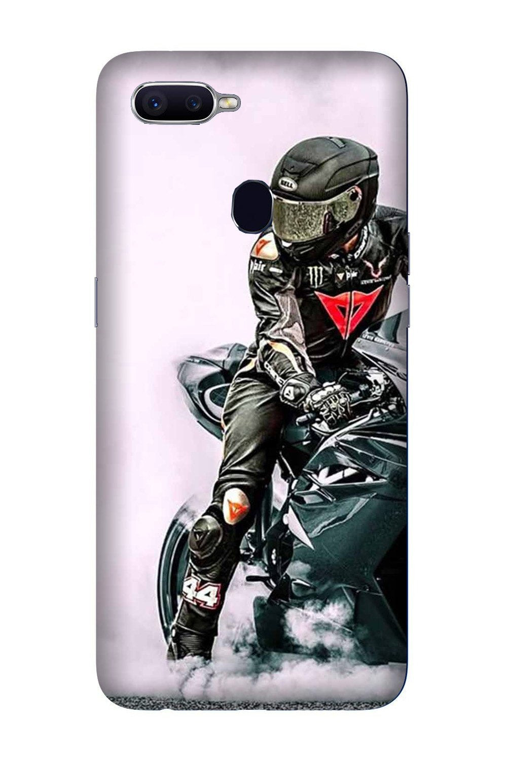 Biker Mobile Back Case for Oppo R15 Pro  (Design - 383)
