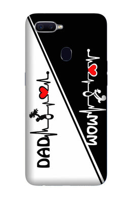 Love Mom Dad Mobile Back Case for Oppo A5s  (Design - 385)