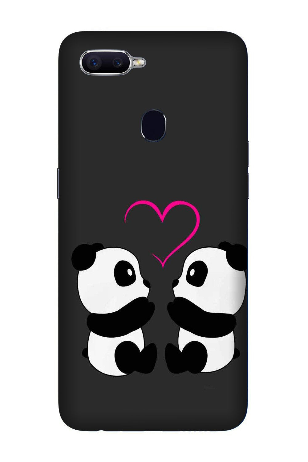 Panda Love Mobile Back Case for Oppo R15 Pro  (Design - 398)