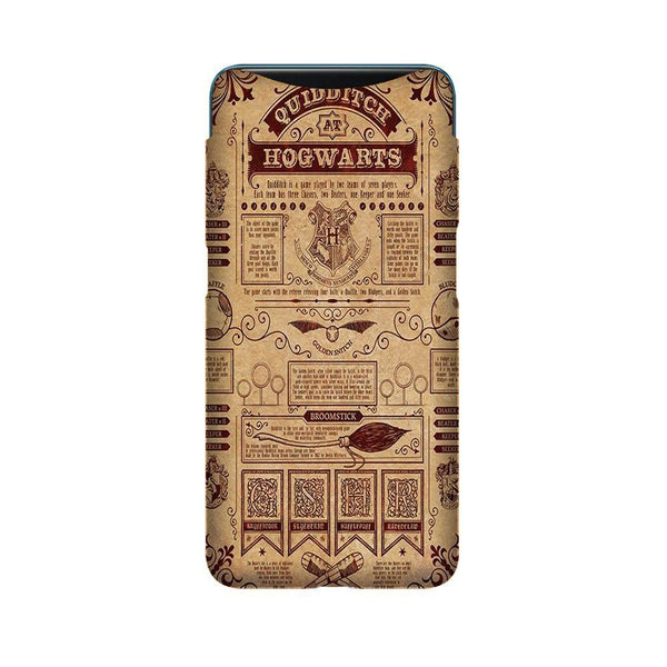 Hogwarts Mobile Back Case for Oppo Find X  (Design - 304)