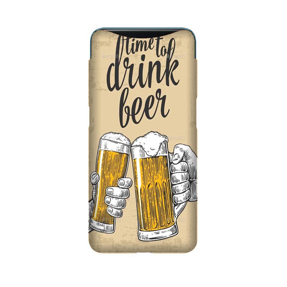 Drink Beer Mobile Back Case for Oppo Find X  (Design - 328)