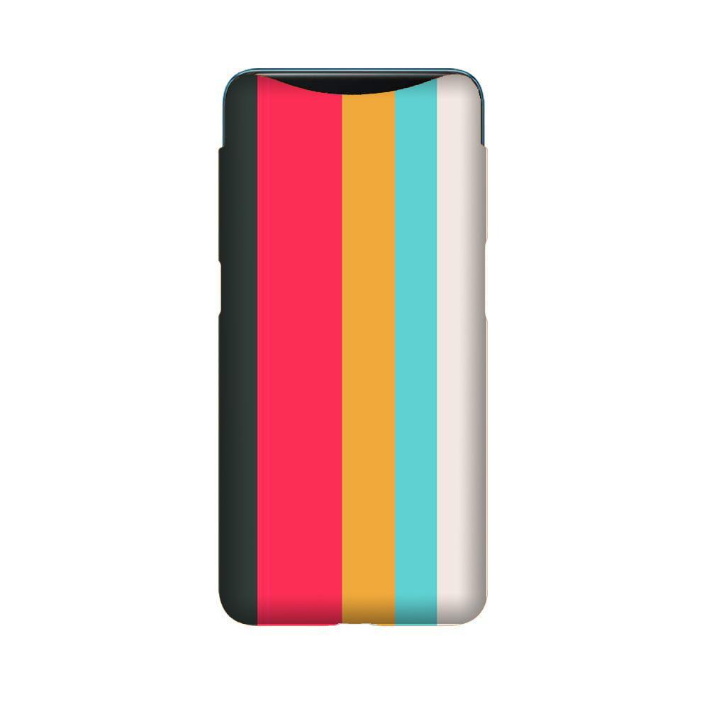 Color Pattern Mobile Back Case for Oppo Find X  (Design - 369)