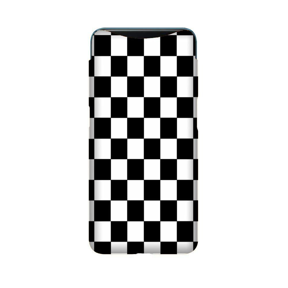 Black White Boxes Mobile Back Case for Oppo Find X  (Design - 372)
