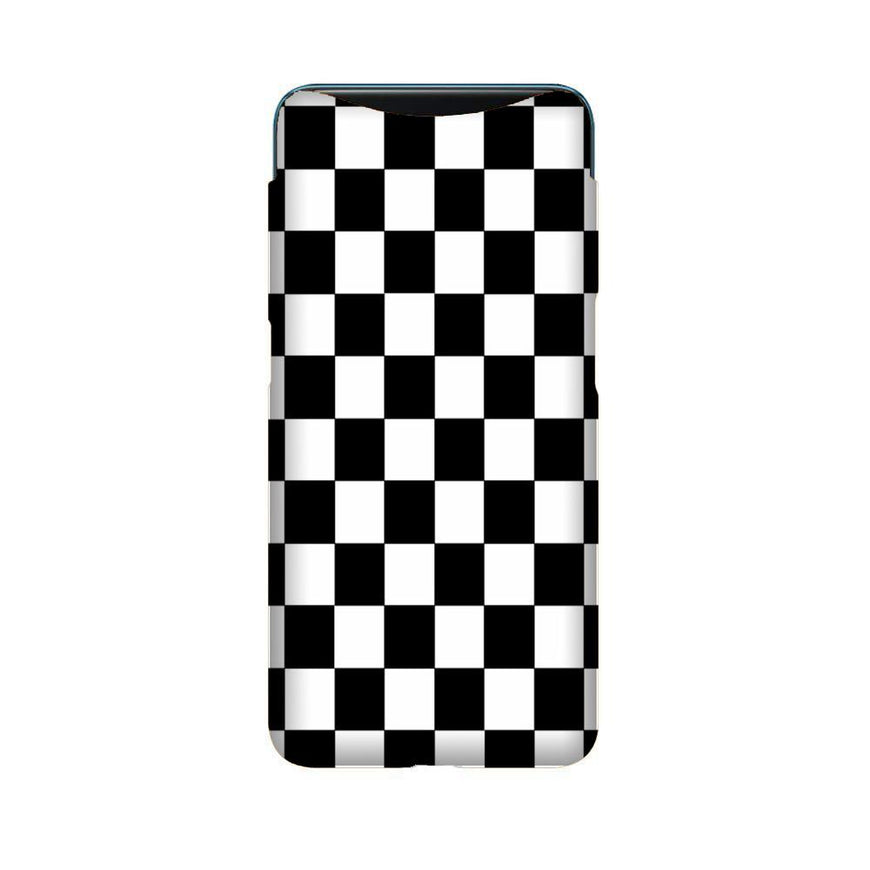 Black White Boxes Mobile Back Case for Oppo Find X  (Design - 372)