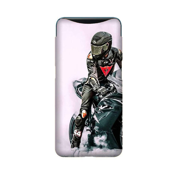 Biker Mobile Back Case for Oppo Find X  (Design - 383)