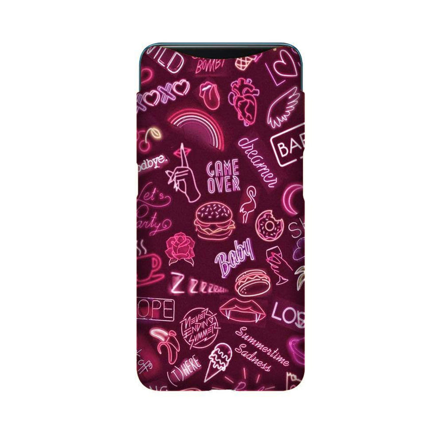 Party Theme Mobile Back Case for Oppo Find X  (Design - 392)