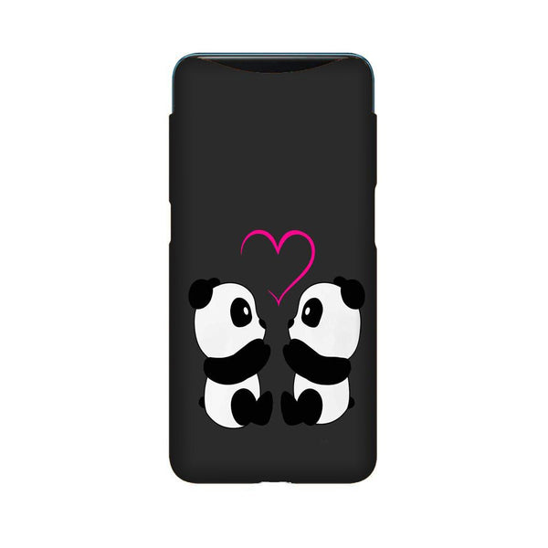 Panda Love Mobile Back Case for Oppo Find X  (Design - 398)