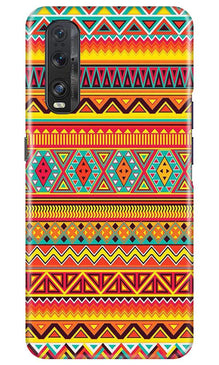 Zigzag line pattern Mobile Back Case for Oppo Find X2 (Design - 4)