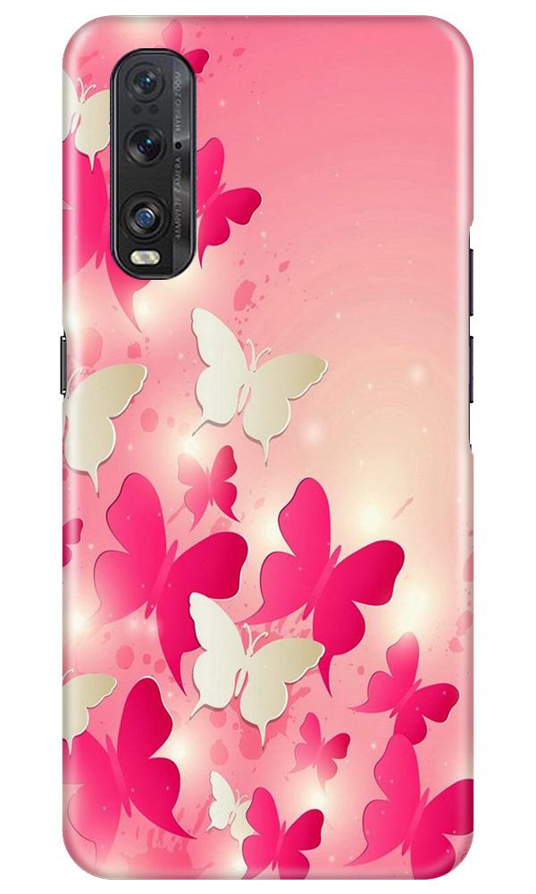 White Pick Butterflies Case for Oppo Find X2