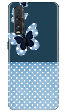 White dots Butterfly Mobile Back Case for Oppo Find X2 (Design - 31)