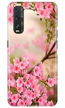 Pink flowers Mobile Back Case for Oppo Find X2 (Design - 69)