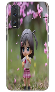 Cute Girl Mobile Back Case for Oppo Find X2 (Design - 92)