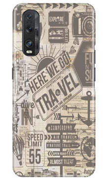 Travel Mobile Back Case for Oppo Find X2  (Design - 104)