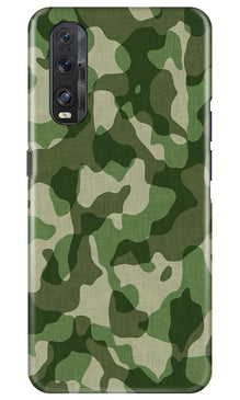 Army Camouflage Mobile Back Case for Oppo Find X2  (Design - 106)