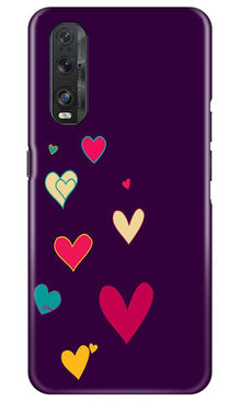 Purple Background Mobile Back Case for Oppo Find X2  (Design - 107)