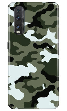 Army Camouflage Mobile Back Case for Oppo Find X2  (Design - 108)