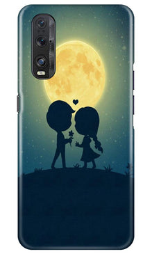 Love Couple Mobile Back Case for Oppo Find X2  (Design - 109)
