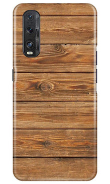 Wooden Look Mobile Back Case for Oppo Find X2  (Design - 113)