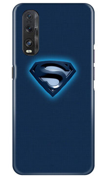 Superman Superhero Mobile Back Case for Oppo Find X2  (Design - 117)