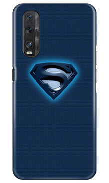 Superman Superhero Mobile Back Case for Oppo Find X2  (Design - 117)