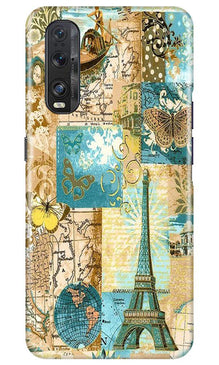 Travel Eiffel Tower Mobile Back Case for Oppo Find X2 (Design - 206)