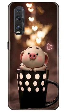 Cute Bunny Mobile Back Case for Oppo Find X2 (Design - 213)