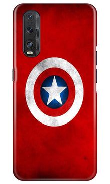 Captain America Mobile Back Case for Oppo Find X2 (Design - 249)