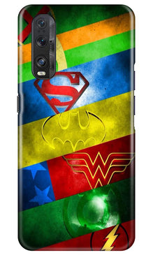 Superheros Logo Mobile Back Case for Oppo Find X2 (Design - 251)