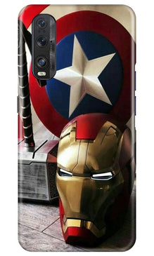 Ironman Captain America Mobile Back Case for Oppo Find X2 (Design - 254)