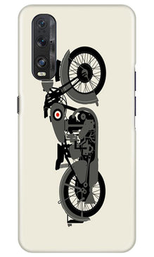 MotorCycle Mobile Back Case for Oppo Find X2 (Design - 259)