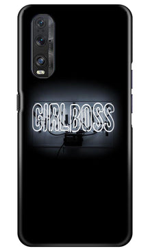 Girl Boss Black Mobile Back Case for Oppo Find X2 (Design - 268)