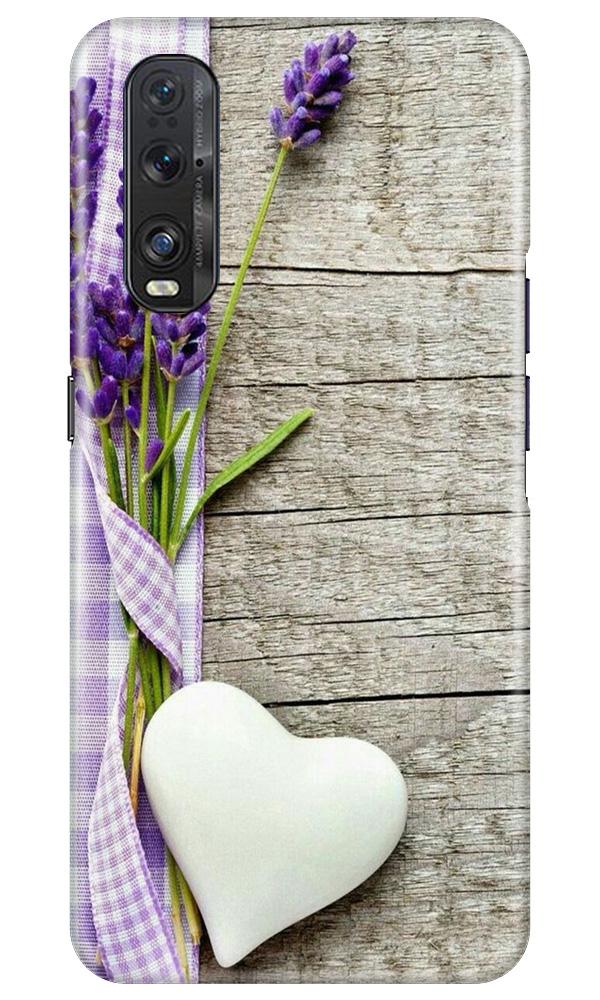White Heart Case for Oppo Find X2 (Design No. 298)