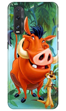 Timon and Pumbaa Mobile Back Case for Oppo Find X2 (Design - 305)