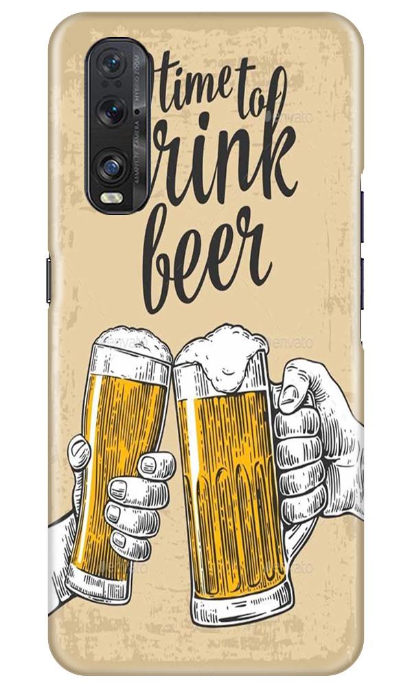 Drink Beer Mobile Back Case for Oppo Find X2 (Design - 328)