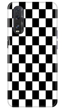 Black White Boxes Mobile Back Case for Oppo Find X2 (Design - 372)