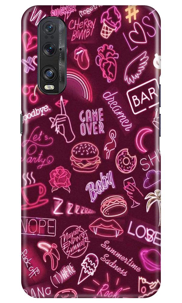 Party Theme Mobile Back Case for Oppo Find X2 (Design - 392)