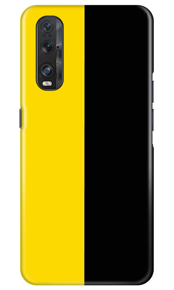 Black Yellow Pattern Mobile Back Case for Oppo Find X2 (Design - 397)