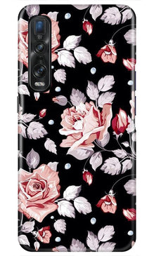 Pink rose Mobile Back Case for Oppo Find X2 Pro (Design - 12)