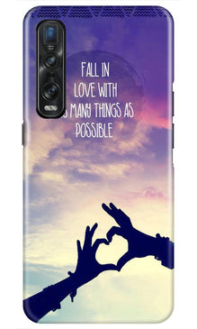Fall in love Mobile Back Case for Oppo Find X2 Pro (Design - 50)