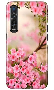 Pink flowers Mobile Back Case for Oppo Find X2 Pro (Design - 69)