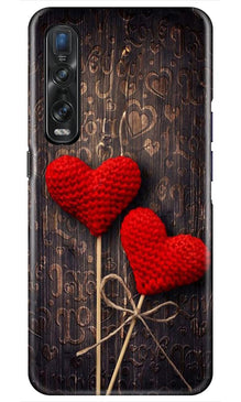 Red Hearts Mobile Back Case for Oppo Find X2 Pro (Design - 80)